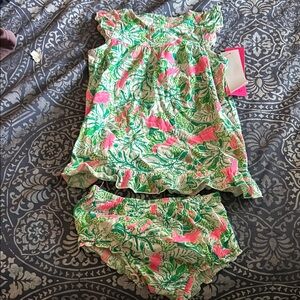 Floral Ruffle Baby Outfit